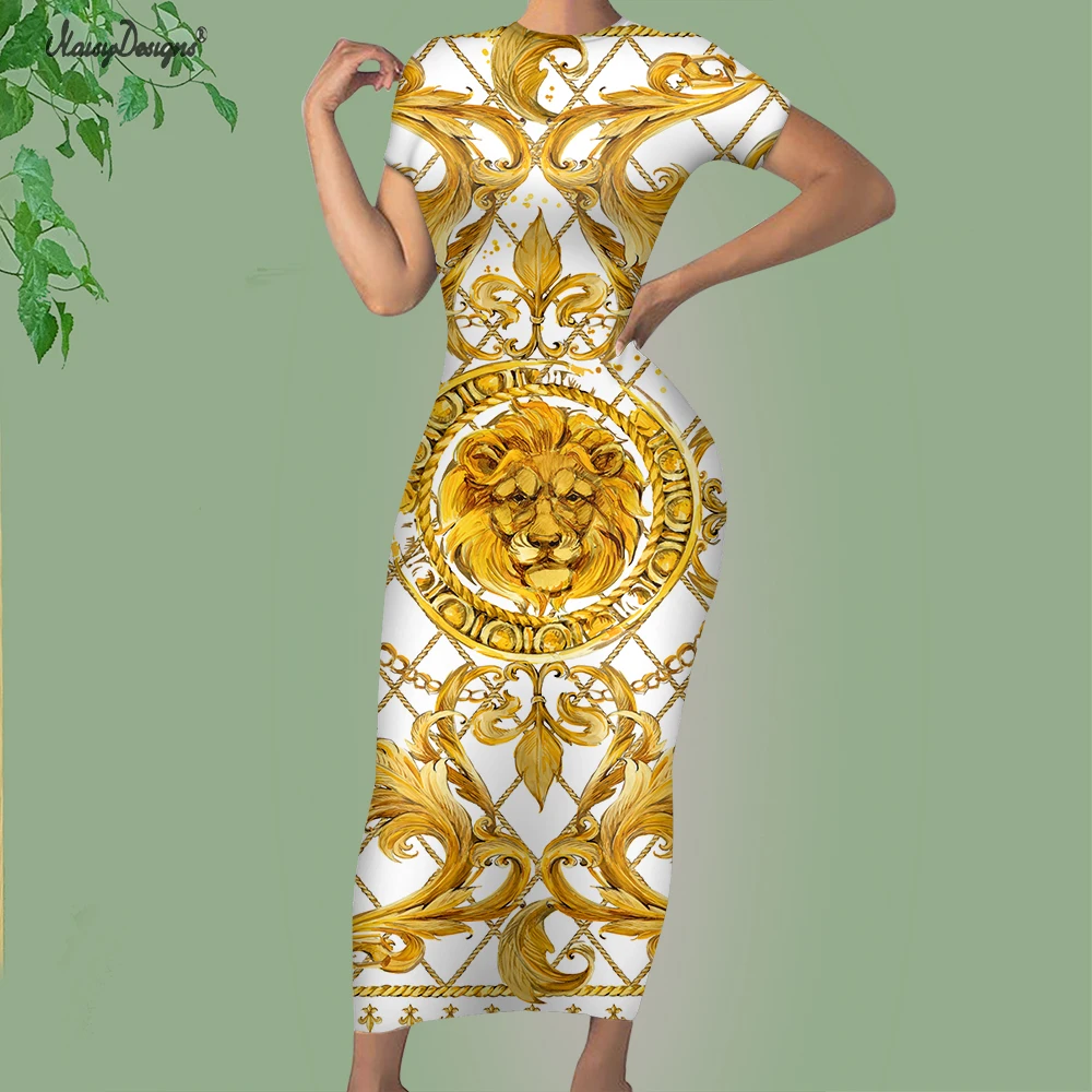Noisydesigns Golden Europe Floral Printed Designer Dress Women Luxury 2021 Ladies Short Sleeve Long Pencil Vestidos Dropshipping
Noisydesigns Golden Europe Floral Printed Designer Dress Women Luxury 2021 Ladies Short Sleeve Long Pencil Vestidos Dropshipping