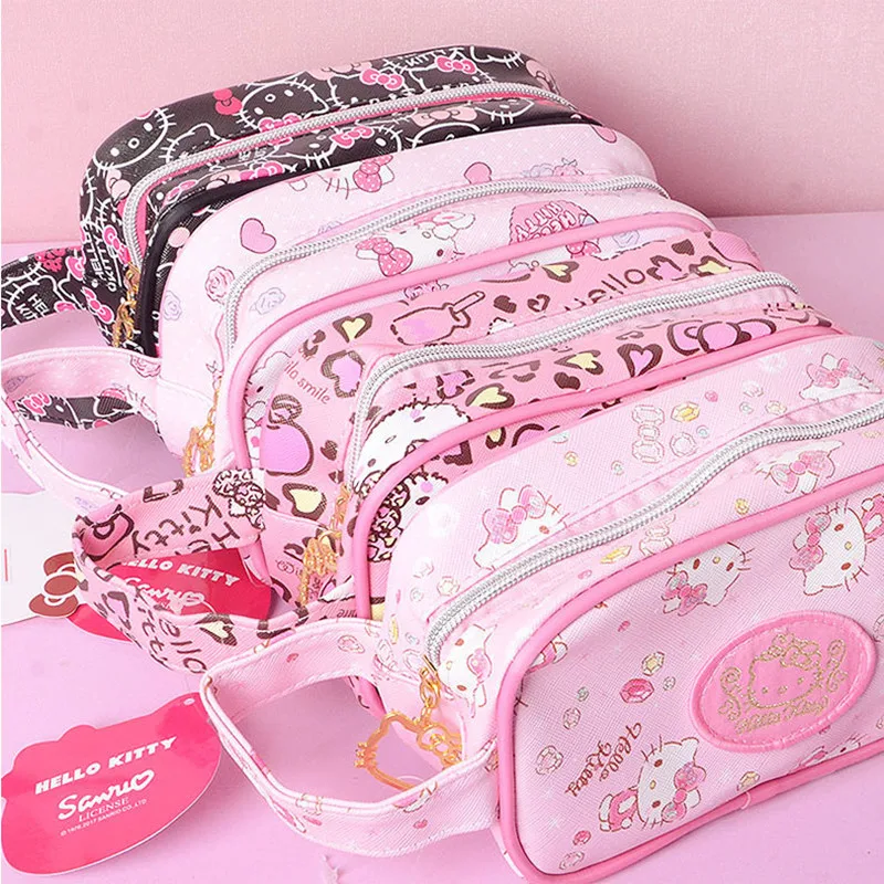 Новая портативная мини сумка Hello kitty большая косметичка для путешествий|Кошельки