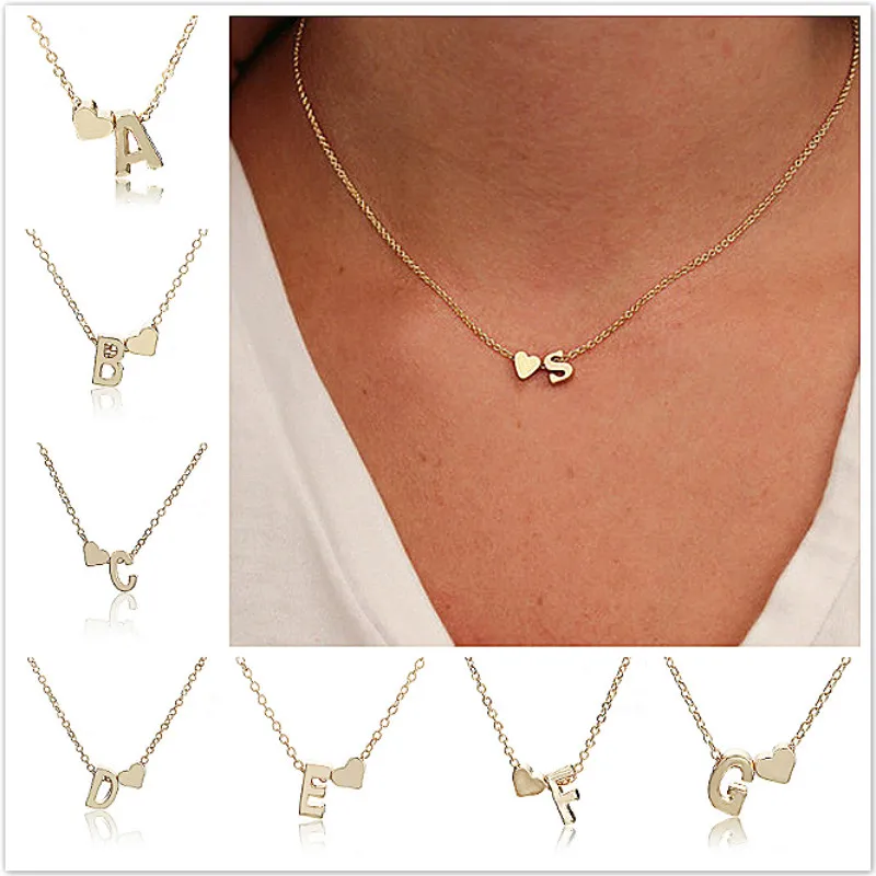 26 Style Chain Necklace Fashion Heart Delicate Initial Letter Name Women's Necklace Jewelry Clavicle Chain
26 Style Chain Necklace Fashion Heart Delicate Initial Letter Name Women's Necklace Jewelry Clavicle Chain