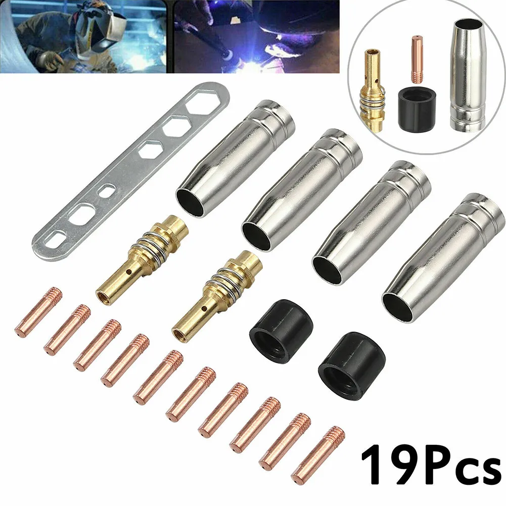 19Pcs Binzel 15AK Torch Welding Accessories Kit Nozzles Contact Tips For MIG Welder Torch Contact Tool Accessory
19Pcs Binzel 15AK Torch Welding Accessories Kit Nozzles Contact Tips For MIG Welder Torch Contact Tool Accessory