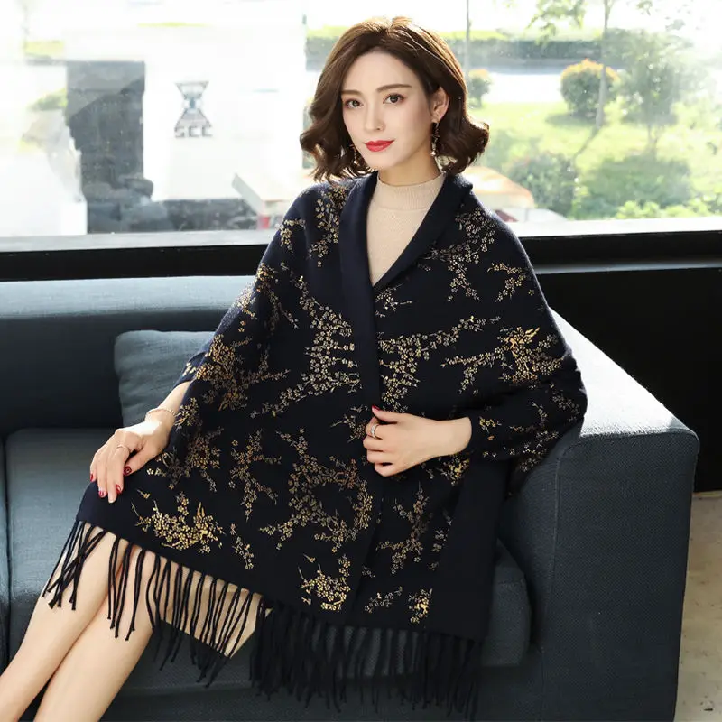 Cashmere Shawl Coat Women's Mid-length Cape With Autumn And Winter Thick Warmth Cheongsam Bridal Cape Autumn
Cashmere Shawl Coat Women's Mid-length Cape With Autumn And Winter Thick Warmth Cheongsam Bridal Cape Autumn