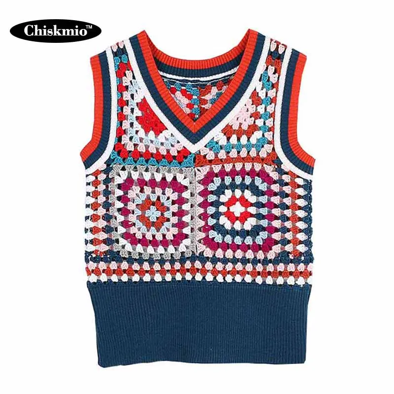 Indie Folk Knitted Vest Geometric V-Neck Sweater Vintage Patchwork Knitting Gilet Femme Ladies Casual Tops Knitwear Harajuku
Indie Folk Knitted Vest Geometric V-Neck Sweater Vintage Patchwork Knitting Gilet Femme Ladies Casual Tops Knitwear Harajuku