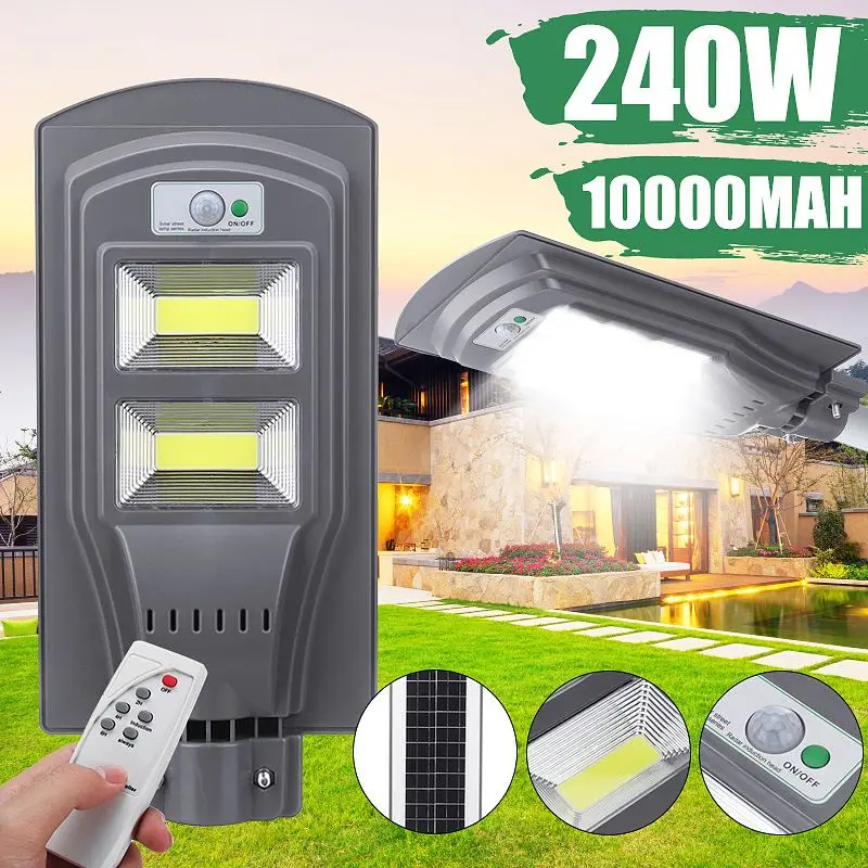 120W/240W/360W 300 COB 10000MAH Solar Street Light Outdoor Lighting Wall Lamp PIR Radar Motion + Light Control for Garden Yard
120W/240W/360W 300 COB 10000MAH Solar Street Light Outdoor Lighting Wall Lamp PIR Radar Motion + Light Control for Garden Yard