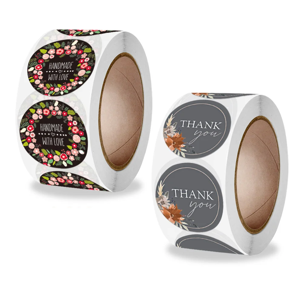 Thank You Stickers 500pcs/roll Pretty Flowers Sticker for Business Wedding Party Gift Package Real Decoration Lables Stickers
Thank You Stickers 500pcs/roll Pretty Flowers Sticker for Business Wedding Party Gift Package Real Decoration Lables Stickers