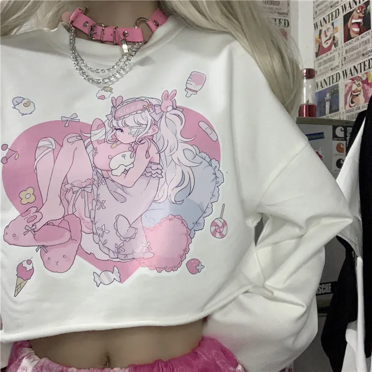 Autumn 2021 New Long-sleeved Short Top Women Ins Harajuku Korean Style Loose Student White T-shirt Trend Y2k Top Kawaii Clothes
Autumn 2021 New Long-sleeved Short Top Women Ins Harajuku Korean Style Loose Student White T-shirt Trend Y2k Top Kawaii Clothes