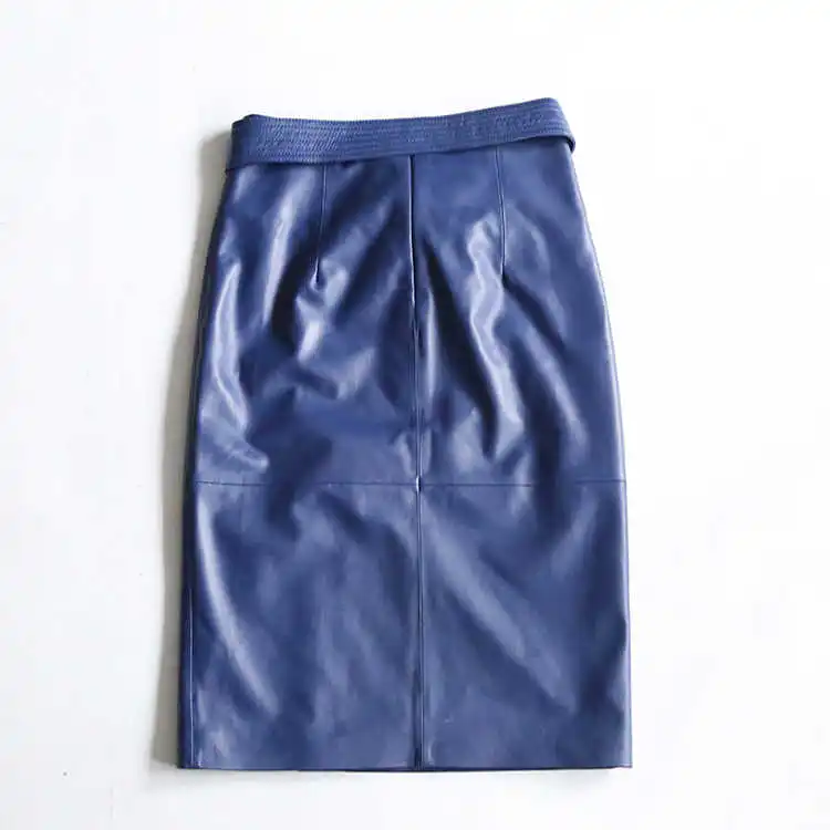 women's autumn Spring high quality high-rise leather skirts Chic OL elegant genuine leather pencil skirt B566
women's autumn Spring high quality high-rise leather skirts Chic OL elegant genuine leather pencil skirt B566