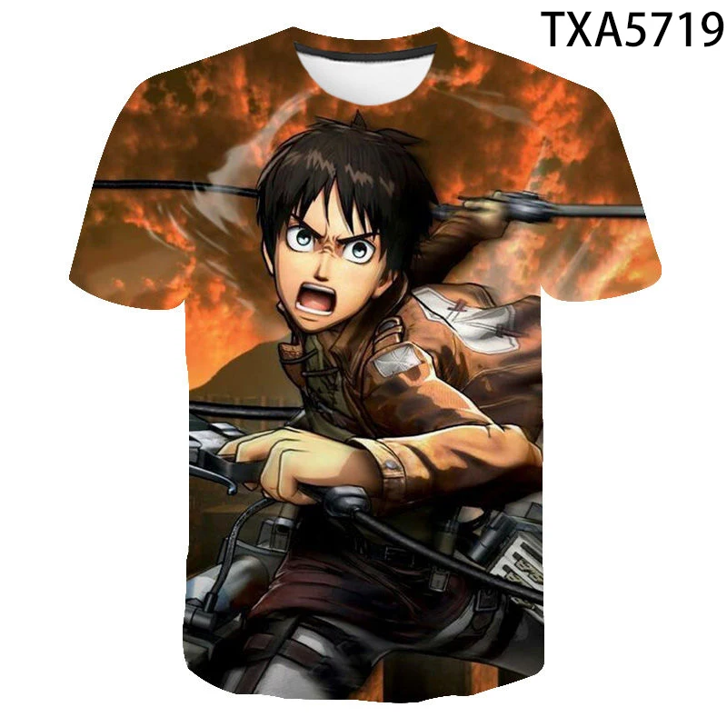 Shingeki No Kyojin Attack On Titan T Shirt Men Women Summer Fashion Casual 3D Print Tshirt Kids Streetwear Cool Tops Tees
Shingeki No Kyojin Attack On Titan T Shirt Men Women Summer Fashion Casual 3D Print Tshirt Kids Streetwear Cool Tops Tees