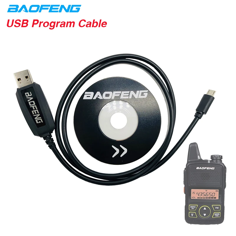 100% оригинальный кабель для программирования Baofeng BF T1 USB bf t1 линия частоты записи с