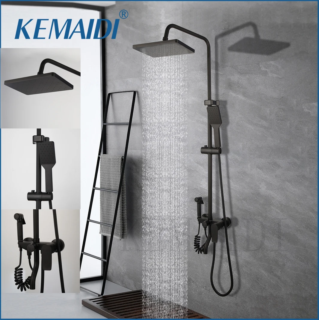 KEMAIDI Bathroom Faucet Matte Black Rain Shower Bath Bidet Faucets Wall Mounted Bathtub Shower Mixer Tap Shower Set Mixer
KEMAIDI Bathroom Faucet Matte Black Rain Shower Bath Bidet Faucets Wall Mounted Bathtub Shower Mixer Tap Shower Set Mixer