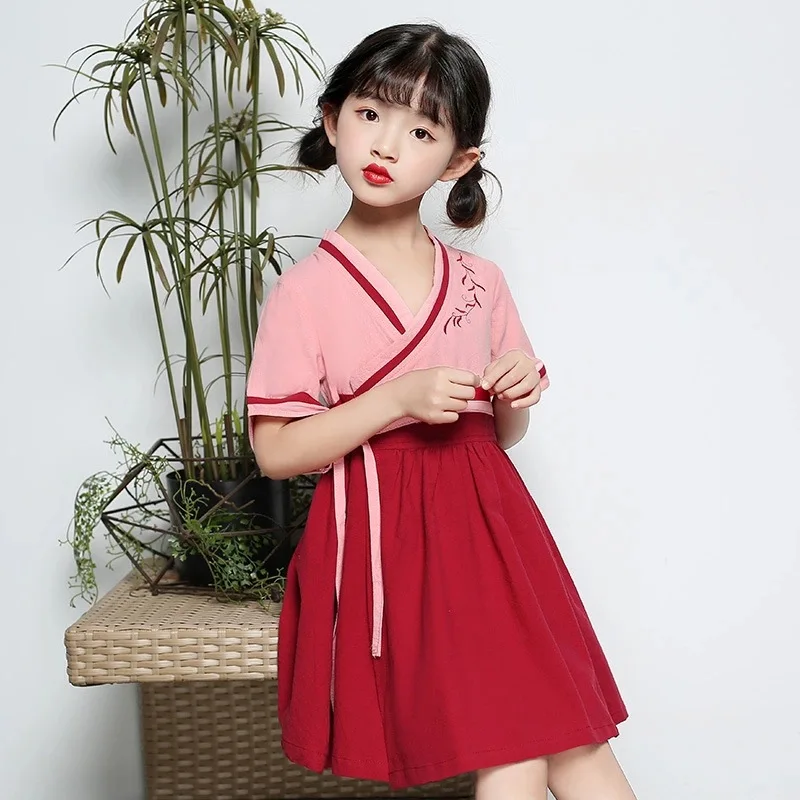 Chinese Dress New Chinese Style Summer Girl Hanfu Skirt, Improved Ethnic Style Children's Hanfu Skirt
Chinese Dress New Chinese Style Summer Girl Hanfu Skirt, Improved Ethnic Style Children's Hanfu Skirt