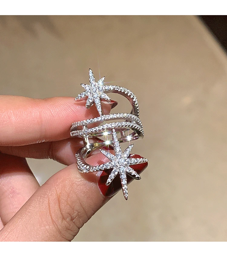 Unique Star Diamond cz Ring White Gold Filled Engagement Wedding band Rings for Women Bridal Vintage Party Jewelry
Unique Star Diamond cz Ring White Gold Filled Engagement Wedding band Rings for Women Bridal Vintage Party Jewelry