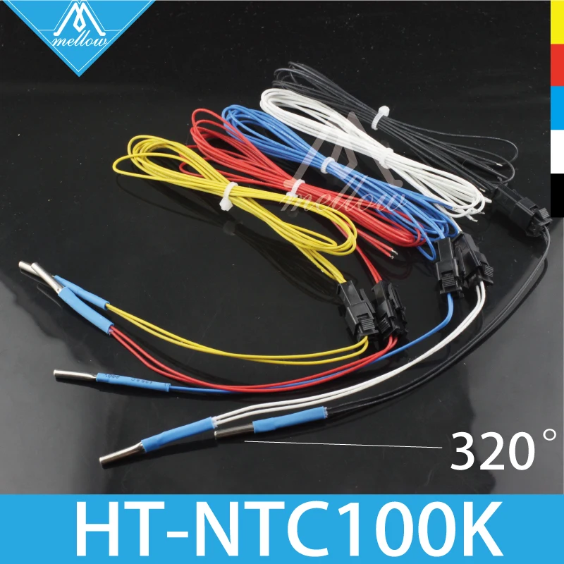 Простой Сменный датчик термисторов NTC 3950 запчасти для 3D принтера PT100 E3D V6 тепловой