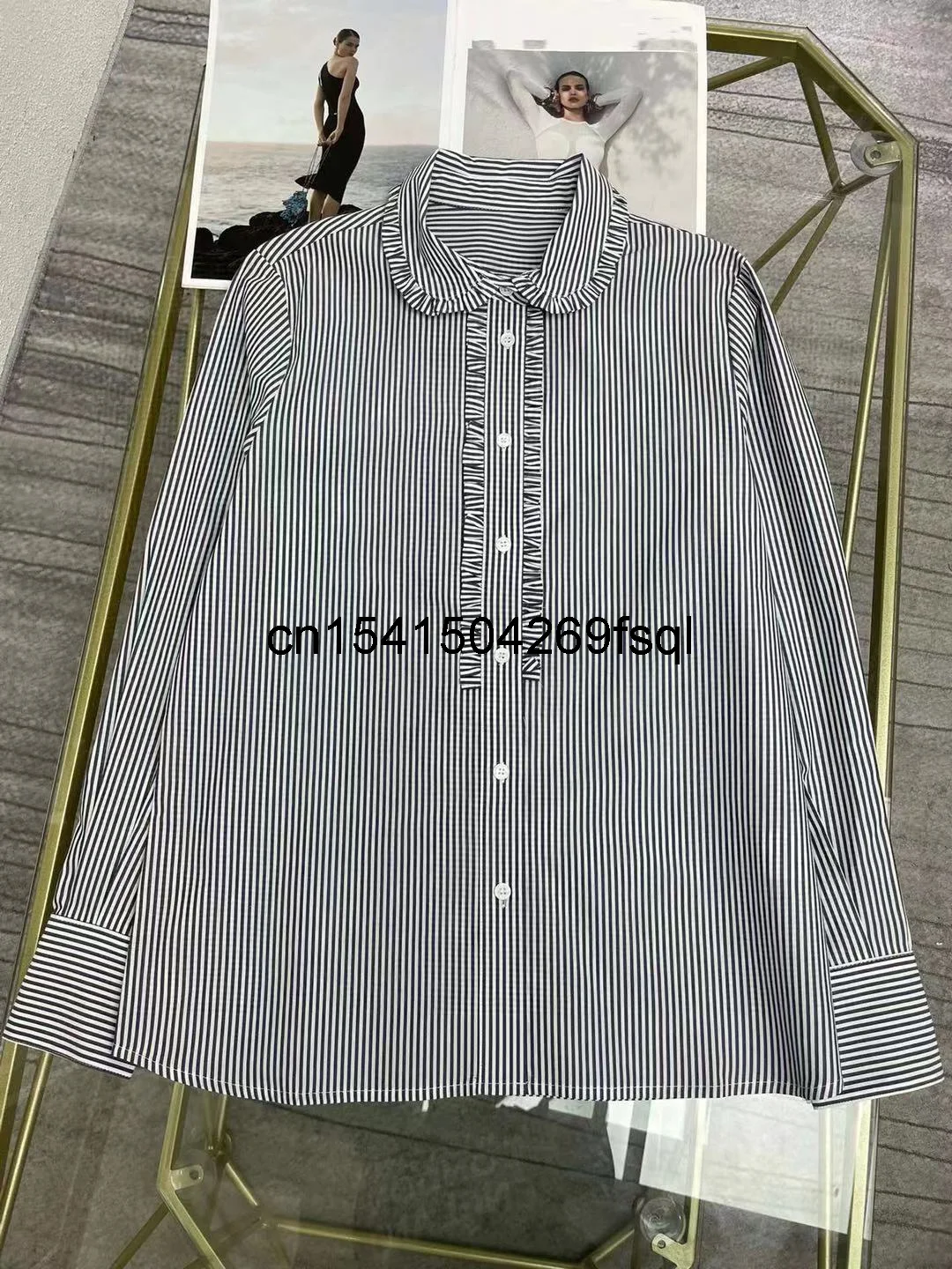 New 2021 Turn Down Collar Long Sleeve Cotton Blouse Runway High Quality Striped Print Vintage Women Single Breasted Shirt Tops
New 2021 Turn Down Collar Long Sleeve Cotton Blouse Runway High Quality Striped Print Vintage Women Single Breasted Shirt Tops