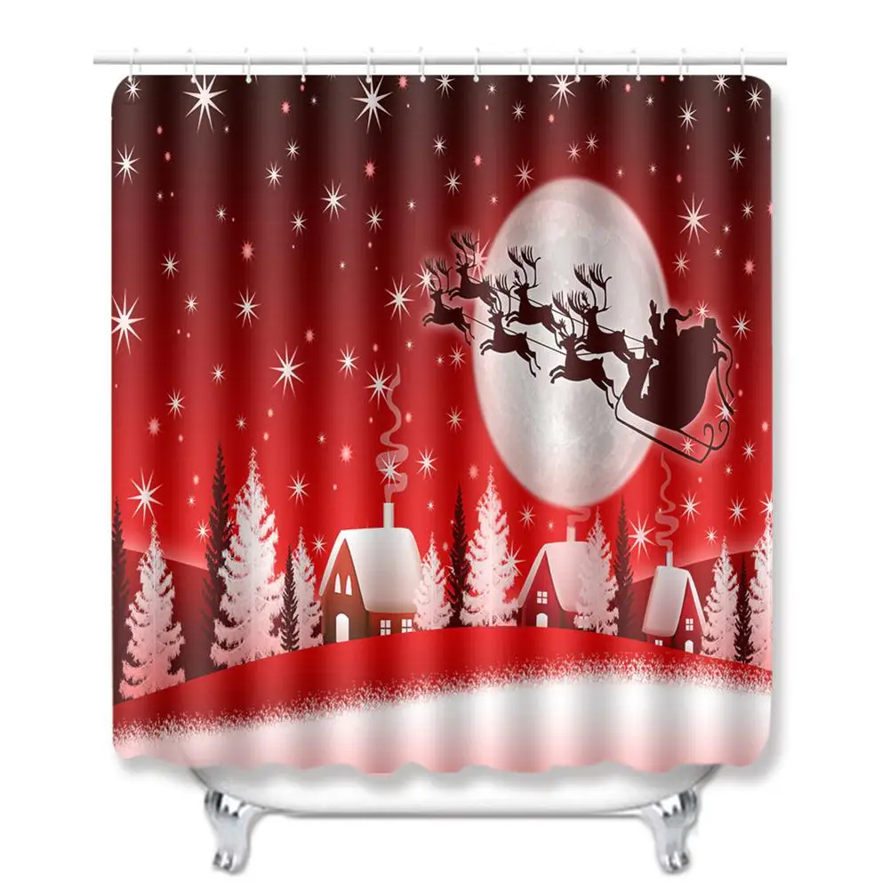 TWISTER.CK Merry Christmas набор для ванной комнаты Снеговик колокольчик Санты с рисунком
