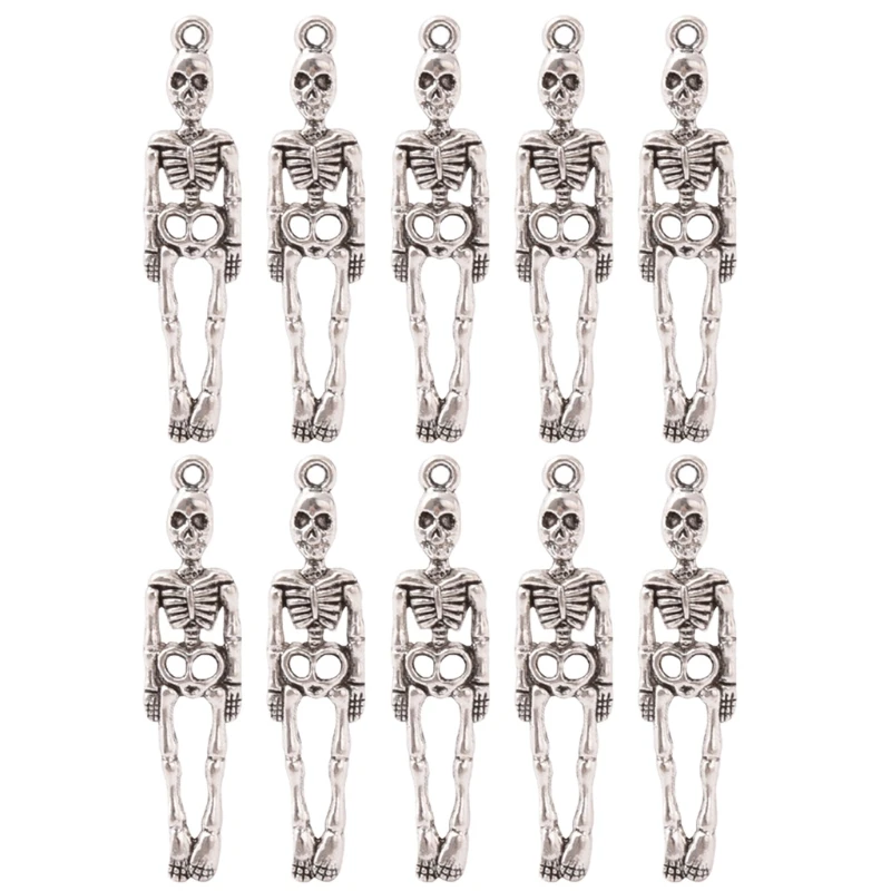 MXMF 10x Skull Charms Antique Silver Pendants for DIY Necklace Bracelet Earrings Pack of 10 Halloween Skeleton Jewelry Charms
MXMF 10x Skull Charms Antique Silver Pendants for DIY Necklace Bracelet Earrings Pack of 10 Halloween Skeleton Jewelry Charms
