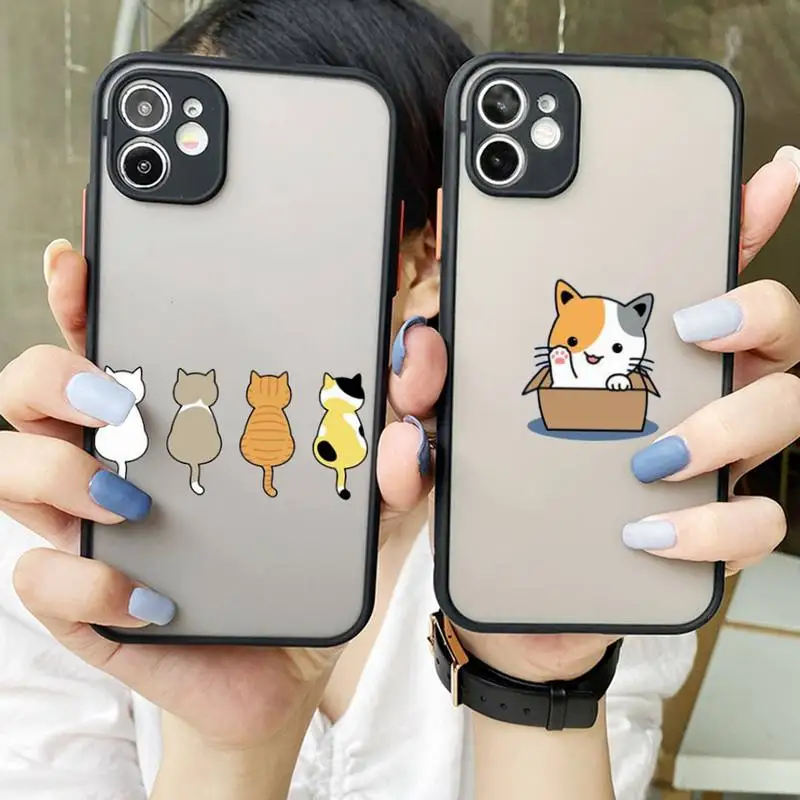 cute cat Phone Case For iPhone 13 12 11 Mini Pro XR XS Max 7 8 Plus X Matte transparent Back Cover
cute cat Phone Case For iPhone 13 12 11 Mini Pro XR XS Max 7 8 Plus X Matte transparent Back Cover