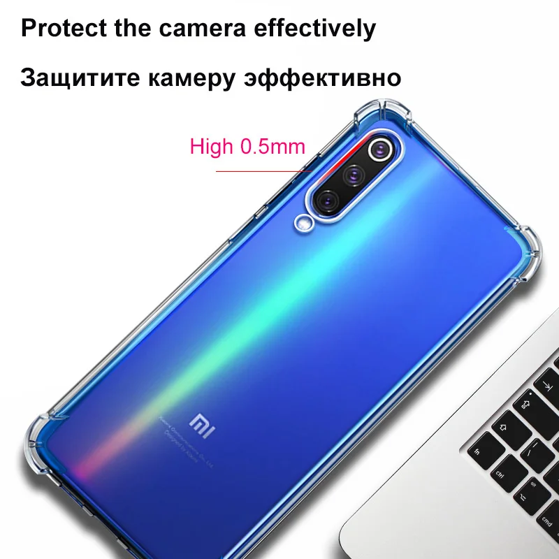 Противоударный силиконовый мягкий прозрачный чехол для Xiaomi Mi 8 Lite 9 SE 10 Redmi 4A 4X 5 Plus