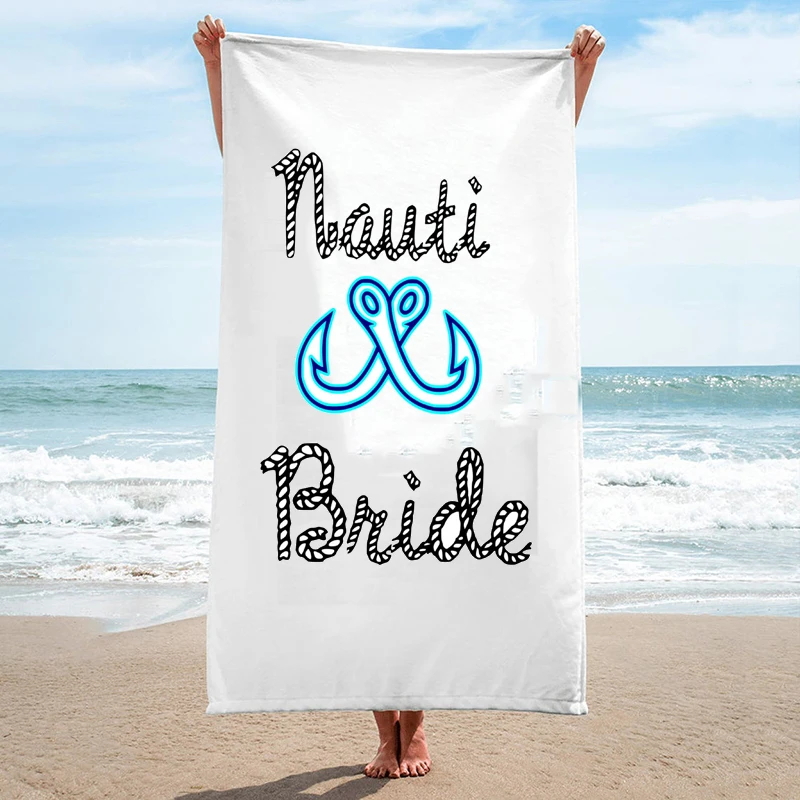 nauti bride Beach towel nautical cruise Bachelorette Party Honeymoon travel bridal shower wedding bride to be gift Photo props
nauti bride Beach towel nautical cruise Bachelorette Party Honeymoon travel bridal shower wedding bride to be gift Photo props