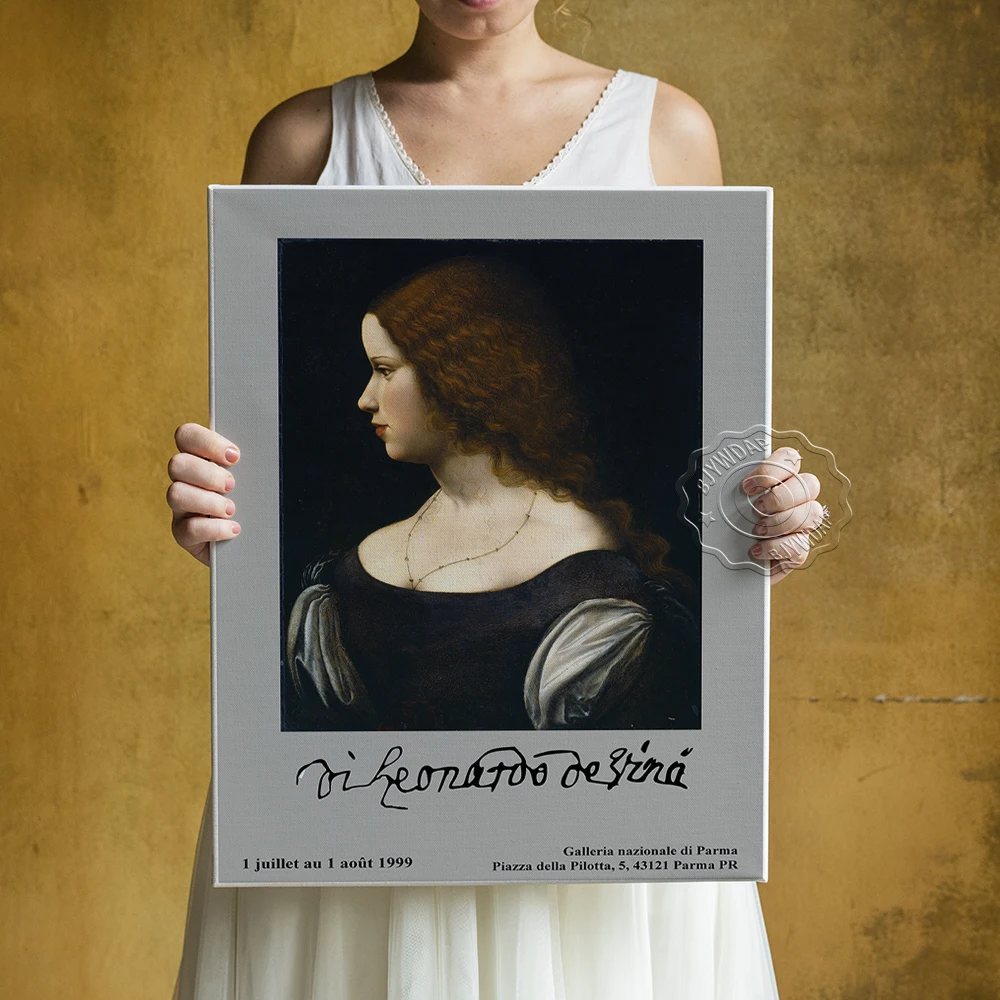 1999 Leonardo Da Vinci Galleria Nationale Di Parma Retro Exhibition Poster, Young Lady Portrait Canvas Painting, Nordic Wall Art
1999 Leonardo Da Vinci Galleria Nationale Di Parma Retro Exhibition Poster, Young Lady Portrait Canvas Painting, Nordic Wall Art