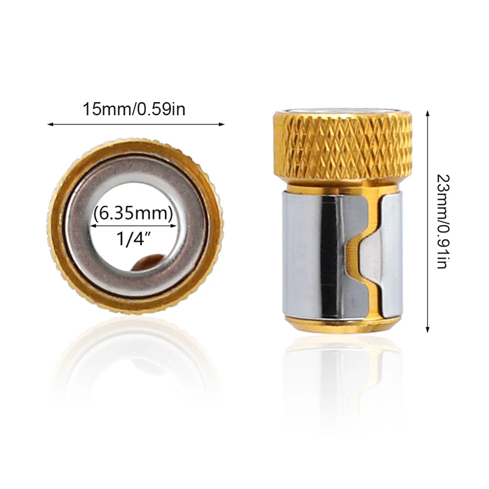 1/4 Screwdriver Magnetic Ring S2 Alloy Steel Removable Magnetic Drill Bit Holder Electric Screwdriver Bit Magnetizer Power Tool
1/4 Screwdriver Magnetic Ring S2 Alloy Steel Removable Magnetic Drill Bit Holder Electric Screwdriver Bit Magnetizer Power Tool