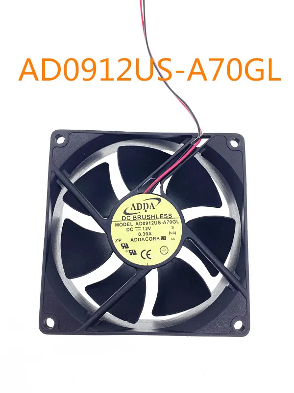 Для ADDA AD0912US A70GL Сервер охлаждающий вентилятор DC 12V 0.30A защитного стекла 92x92x25 мм 2