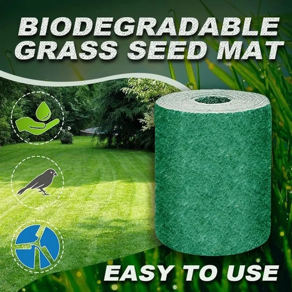Коврик для посадки семян травы 20 × 300 см удобрения садового пикника газона
