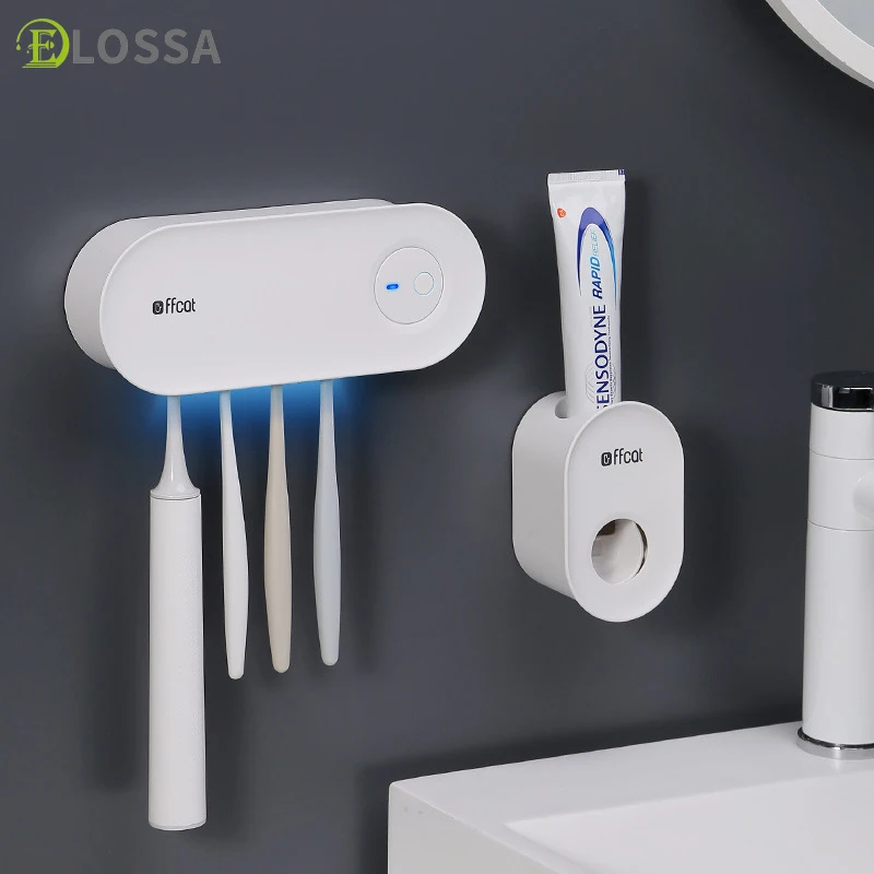 ELOSSA Ultraviolet Rays Toothbrush Holder Toothpaste Dispenser Squeezer Automatic Toothpaste Squeezer Home Bathroom Accessories
ELOSSA Ultraviolet Rays Toothbrush Holder Toothpaste Dispenser Squeezer Automatic Toothpaste Squeezer Home Bathroom Accessories