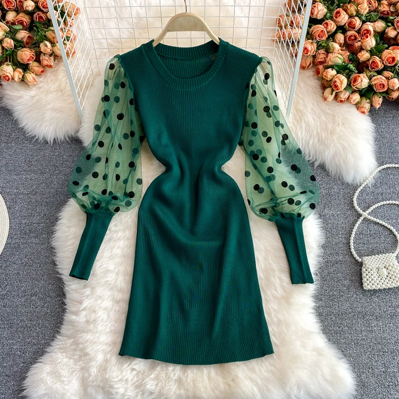 Basic Street Wear Rib Knitted Long Pot Puff Sleeve Dresses For Women Elegant Clothing Midi Bodycon Robe Pullover Female Clothes
Basic Street Wear Rib Knitted Long Pot Puff Sleeve Dresses For Women Elegant Clothing Midi Bodycon Robe Pullover Female Clothes