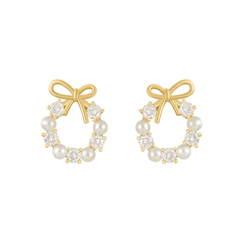 Korean Crystal Pearl Stud Earrings for Women Simple Bow Earring Fashion Ear Circle Earrings Jewelry Wedding Gifts
Korean Crystal Pearl Stud Earrings for Women Simple Bow Earring Fashion Ear Circle Earrings Jewelry Wedding Gifts