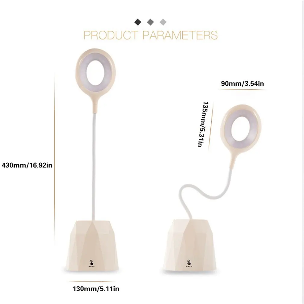 USB Charging LED Light Table Lamp Dimmable Eye Protection Touch Control Reading Desk Lamps Creative Pen Holder Indoor Lighting
USB Charging LED Light Table Lamp Dimmable Eye Protection Touch Control Reading Desk Lamps Creative Pen Holder Indoor Lighting
