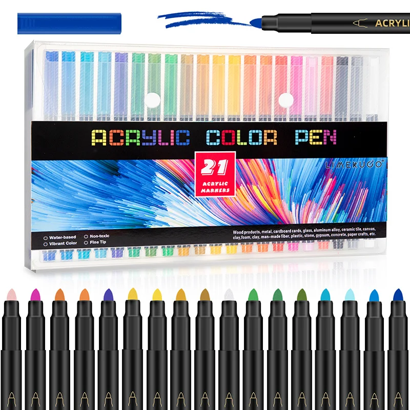 21/25 Colors Acrylic Paint Marker Pens, Permanent Pen Art Painting For Ceramic Rock Glass Metal Porcelain Mug Wood Fabric Canvas
21/25 Colors Acrylic Paint Marker Pens, Permanent Pen Art Painting For Ceramic Rock Glass Metal Porcelain Mug Wood Fabric Canvas