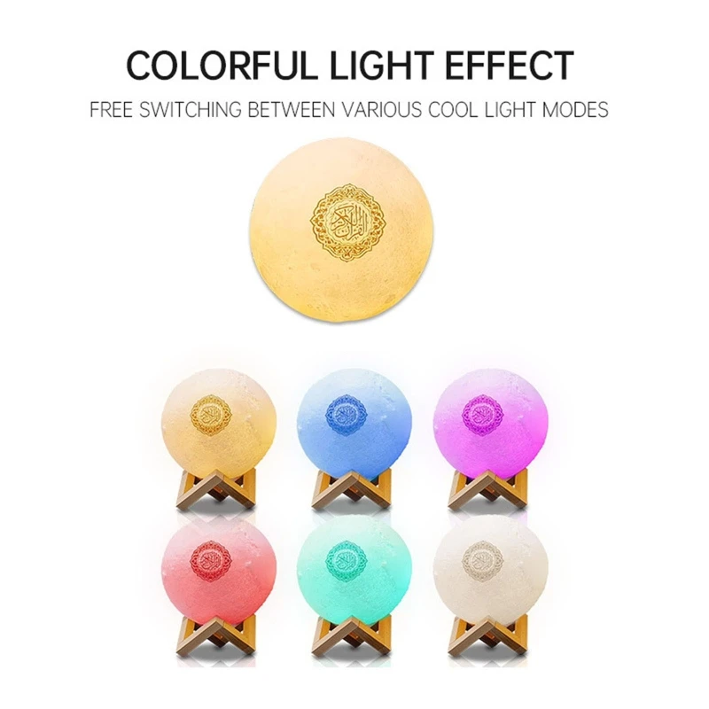 Quran Bluetooth Speaker MoonLamp with Support Shelf APP Control Night Light with Recitation Translation Loudspeaker Musliim Gift
Quran Bluetooth Speaker MoonLamp with Support Shelf APP Control Night Light with Recitation Translation Loudspeaker Musliim Gift