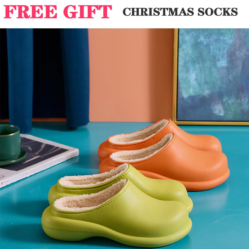 Winter Women Cotton Slippers Waterproof High Heels Platform home Slippers Thick Plush EVA Pantufa Impermeavel 2021 Couples Shoes
Winter Women Cotton Slippers Waterproof High Heels Platform home Slippers Thick Plush EVA Pantufa Impermeavel 2021 Couples Shoes