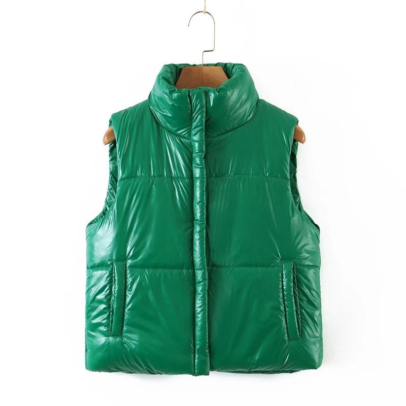 Women's 2021 Fashion Green Cotton Pocket Padded Vest Retro Sleeveless Women's Jacket Streetwear Winter Warm Vest Jacket
Women's 2021 Fashion Green Cotton Pocket Padded Vest Retro Sleeveless Women's Jacket Streetwear Winter Warm Vest Jacket