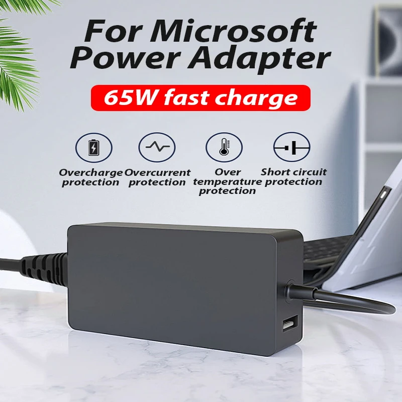 Зарядное устройство для компьютера, 65 Вт, для Microsoft Surface Pro 3/4/5/6/7 go
Зарядное устройство для компьютера, 65 Вт, для Microsoft Surface Pro 3/4/5/6/7 go