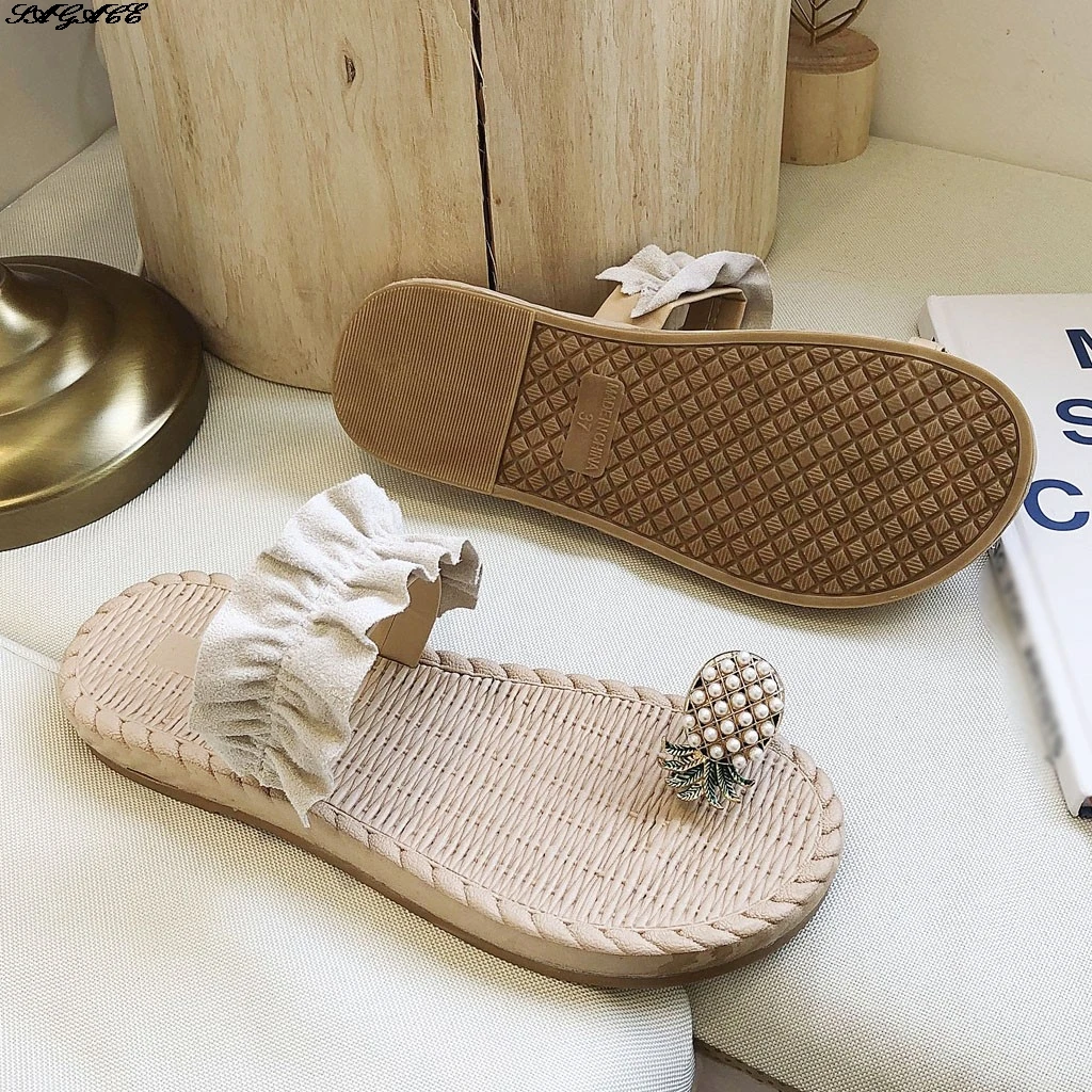 SAGSCE Sandals Ladies Knitted Pineapple Straw Beach Breathable Home Shoes Women Summer Non-slip Flat Bottom Open Toe Sandals
SAGSCE Sandals Ladies Knitted Pineapple Straw Beach Breathable Home Shoes Women Summer Non-slip Flat Bottom Open Toe Sandals