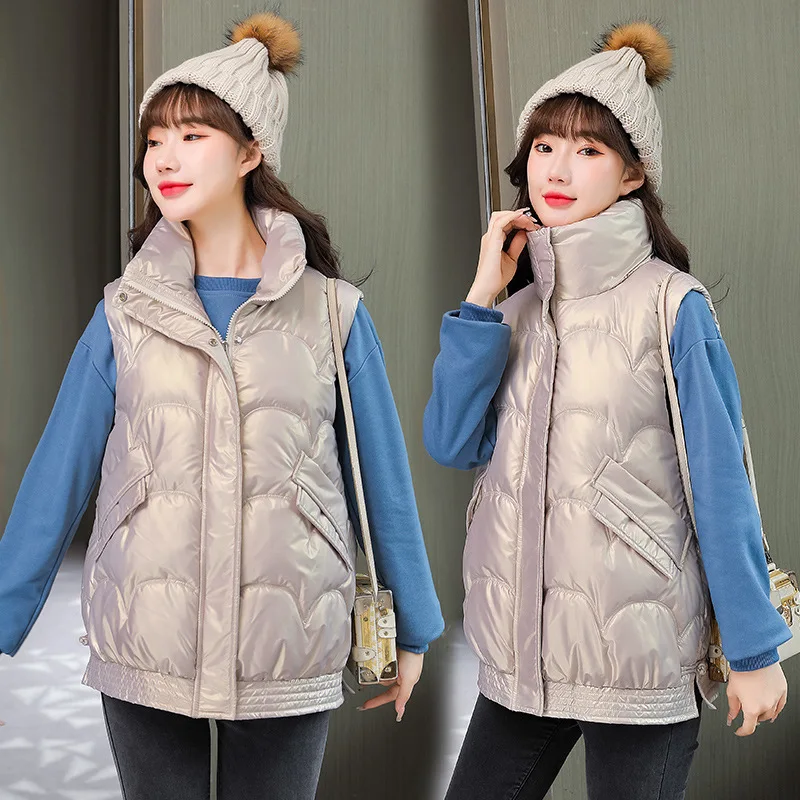 Cotton Vest Women's 2022 Autumn and Winter New Style Korean Fashion Stand-up Collar Shiny Cotton Warm Vest School Uniform
Cotton Vest Women's 2022 Autumn and Winter New Style Korean Fashion Stand-up Collar Shiny Cotton Warm Vest School Uniform