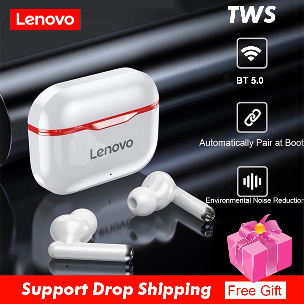 Lenovo LP1 TWS Earphone Bluetooth 5.0 Wireless Headset Waterproof Sport Earbud Noise Cancelling Headphones Dual Stereo HIFI Bass
Lenovo LP1 TWS Earphone Bluetooth 5.0 Wireless Headset Waterproof Sport Earbud Noise Cancelling Headphones Dual Stereo HIFI Bass