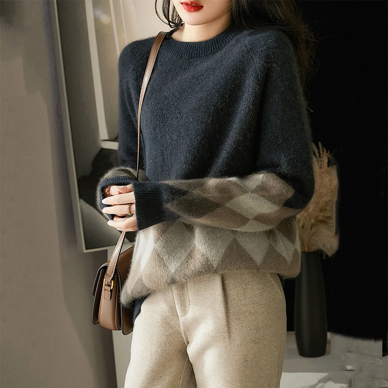BETHQUENOY 2021 Pullover Truien Dames Casual Loose Knit Sweaters Women Winter Clothing Sueters De Mujer Grey Knitted Tops Woman
BETHQUENOY 2021 Pullover Truien Dames Casual Loose Knit Sweaters Women Winter Clothing Sueters De Mujer Grey Knitted Tops Woman