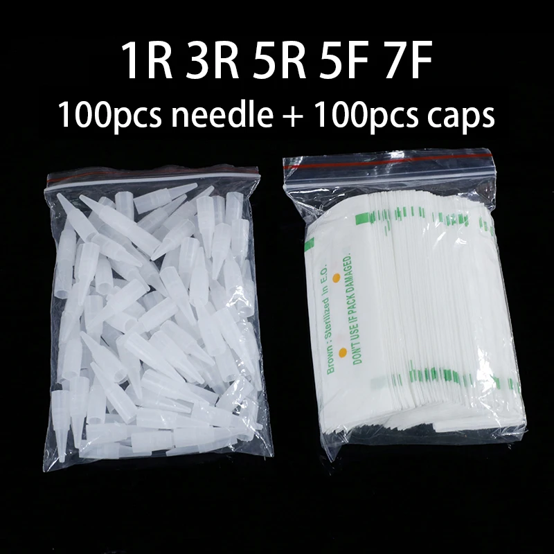 100pcs Tattoo Machine Needle + 100pcs Needle Tips Permanent Makeup Needle for Eyebrow Tattoo Eyeliner Lipliner Tatoo Expiry Date
100pcs Tattoo Machine Needle + 100pcs Needle Tips Permanent Makeup Needle for Eyebrow Tattoo Eyeliner Lipliner Tatoo Expiry Date