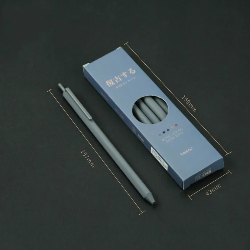 5PCS/SET Vintage Color Sign Pens Gel Pen 0.5mm Refill Smooth Ink Writing Durable Push Action Pen Gift Set School Office Supplies
5PCS/SET Vintage Color Sign Pens Gel Pen 0.5mm Refill Smooth Ink Writing Durable Push Action Pen Gift Set School Office Supplies