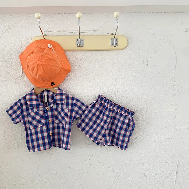 Newborn Boys Suits Kids Child Plaid Tops+Short Outfits Baby Boy Muslin Clothes Set 2021 Summer Cotton Toddler Infant Clothing
Newborn Boys Suits Kids Child Plaid Tops+Short Outfits Baby Boy Muslin Clothes Set 2021 Summer Cotton Toddler Infant Clothing