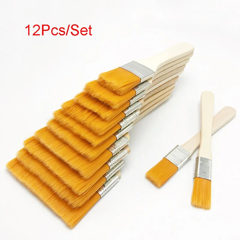 12 Pcs Paint Brushes For Drawing Oil Watercolor Propylene Painting Brush With Wooden Handle Multi Size Nylon Hairbrush Tools
12 Pcs Paint Brushes For Drawing Oil Watercolor Propylene Painting Brush With Wooden Handle Multi Size Nylon Hairbrush Tools