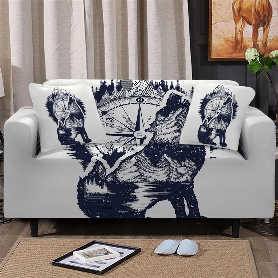Bohemian Wolf Print Sofa Covers Living Room Double Couch Cover Sofa Protectors Furniture Slipcovers Machine Washable 
Bohemian Wolf Print Sofa Covers Living Room Double Couch Cover Sofa Protectors Furniture Slipcovers Machine Washable