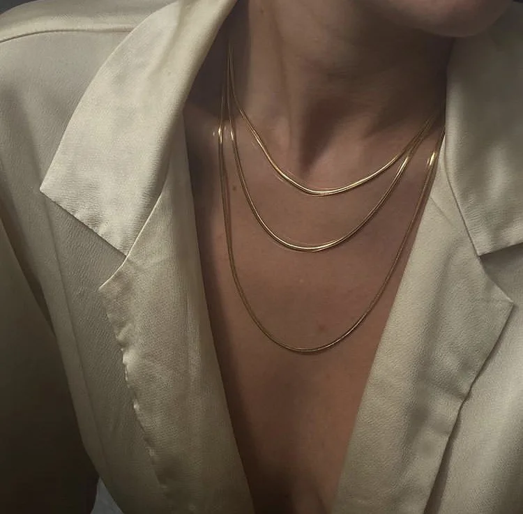 Ожерелье-чокер из нержавеющей стали, 1 мм 
Ожерелье-чокер из нержавеющей стали, 1 мм