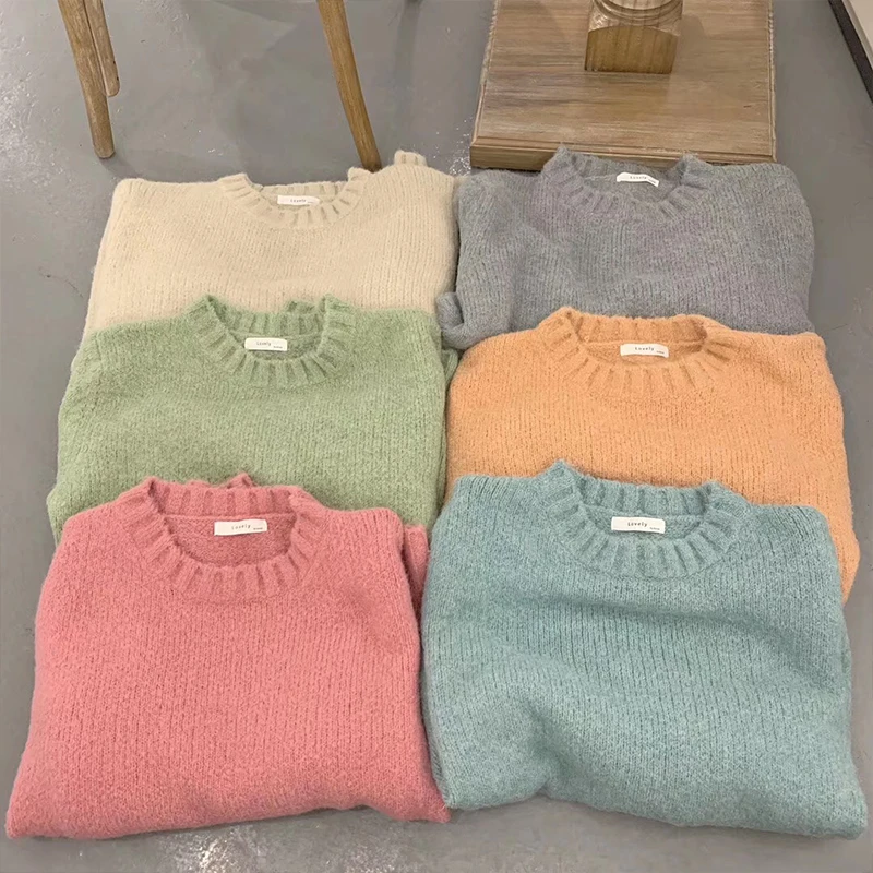 Ailegogo Women Macaroon Color Sweater Casual Female Autumn Winter Loose O-neck Knitted Pullovers Basics Tops Knitwear
Ailegogo Women Macaroon Color Sweater Casual Female Autumn Winter Loose O-neck Knitted Pullovers Basics Tops Knitwear