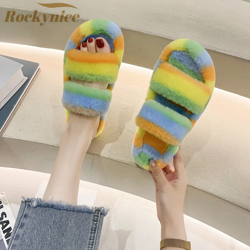 New Indoor Women Fur Slippers Fluffy Soft Furry Slides Thick Flats Heel Non Slip House Shoes Ladies Warm Plush Footwear Whosale
New Indoor Women Fur Slippers Fluffy Soft Furry Slides Thick Flats Heel Non Slip House Shoes Ladies Warm Plush Footwear Whosale