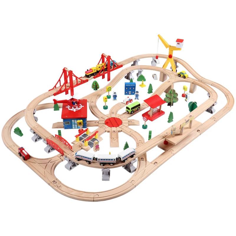 130 шт. высокое качество, деревянный балансировочный ремень, трек, Электрический поезд, модель, набор игрушек Монтессори, Детская 3D развивающ... 
130 шт. высокое качество, деревянный балансировочный ремень, трек, Электрический поезд, модель, набор игрушек Монтессори, Детская 3D развивающ...