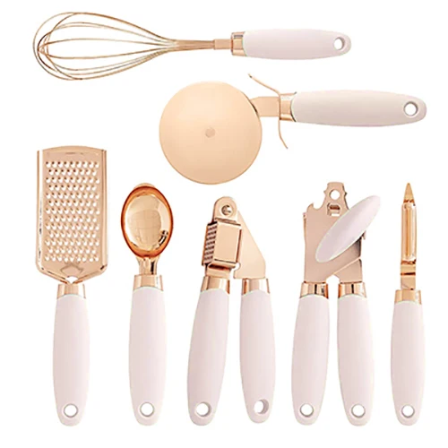 7PC Rose Gold Garlic Press Pizza Cutter Kitchen Gadget Set Can Opener Potato Cooking High-End Kitchenware Kitchen Accessories
7PC Rose Gold Garlic Press Pizza Cutter Kitchen Gadget Set Can Opener Potato Cooking High-End Kitchenware Kitchen Accessories