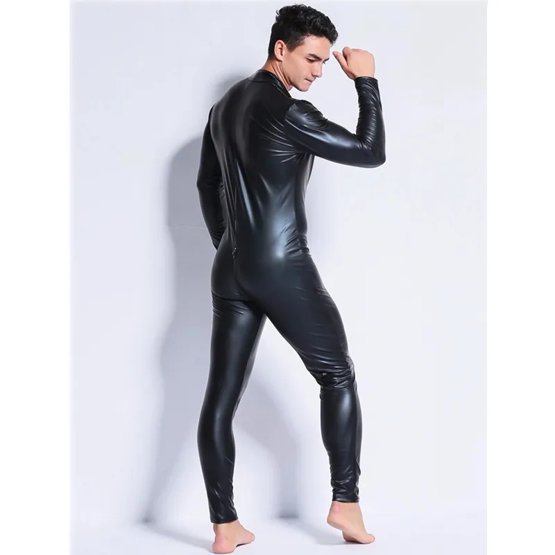 Men Sexy Wetlook Faux Leather Latex Catsuit Bodysuit Hot Erotic Lingerie zentai gay fetish Wear pvc costume Open Crotch Clubwear
Men Sexy Wetlook Faux Leather Latex Catsuit Bodysuit Hot Erotic Lingerie zentai gay fetish Wear pvc costume Open Crotch Clubwear